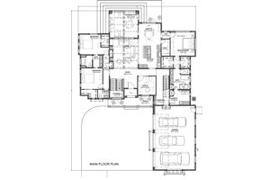 Floor Plan - Main Floor for Farmhouse House Plan #1069-18 - 3 bed, 2.5 bath