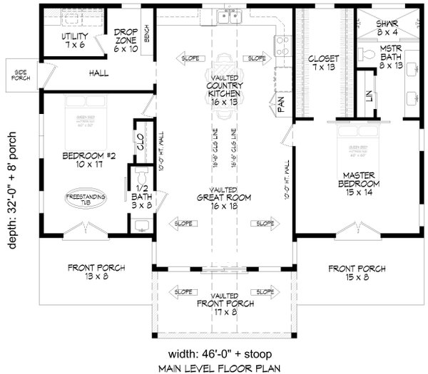 Dream House Plan - Contemporary Floor Plan - Main Floor Plan #932-1179