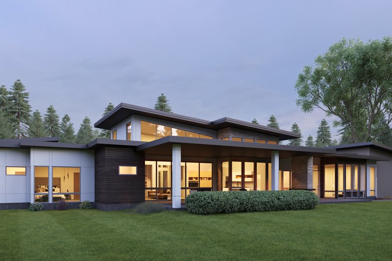 Dream House Plan - Exterior - Rear Elevation for Contemporary House Plan #1066-195 - 4 bed, 4.5 bath