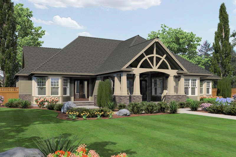 Craftsman Style House Plan - 3 Beds 3.5 Baths 4105 Sq/Ft Plan #132-208 ...