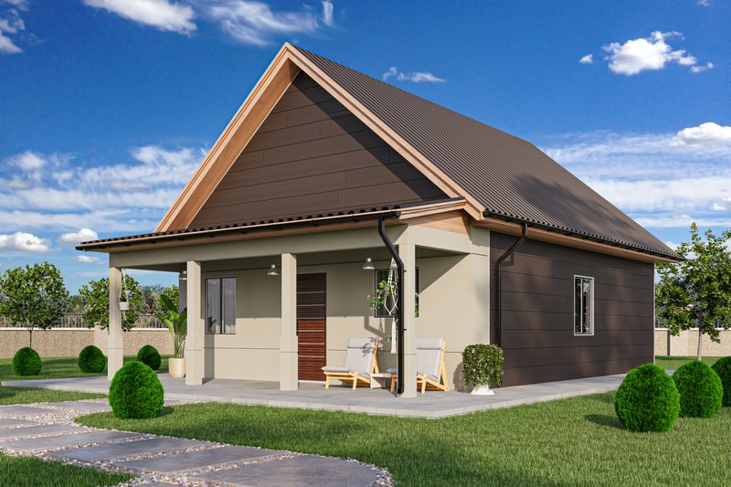 House Design - Exterior - Other Elevation 1 for Modern House Plan #1106-5 - 1 bed, 1 bath