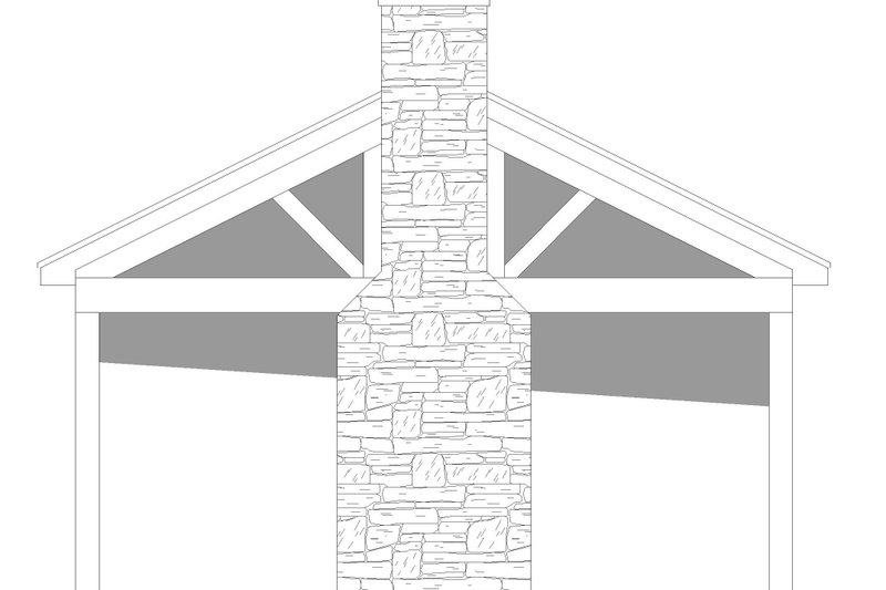 House Blueprint - Exterior - Rear Elevation for Traditional House Plan #932-523, 0 bath