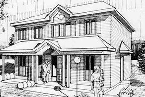 Colonial Exterior - Front Elevation Plan #25-4237