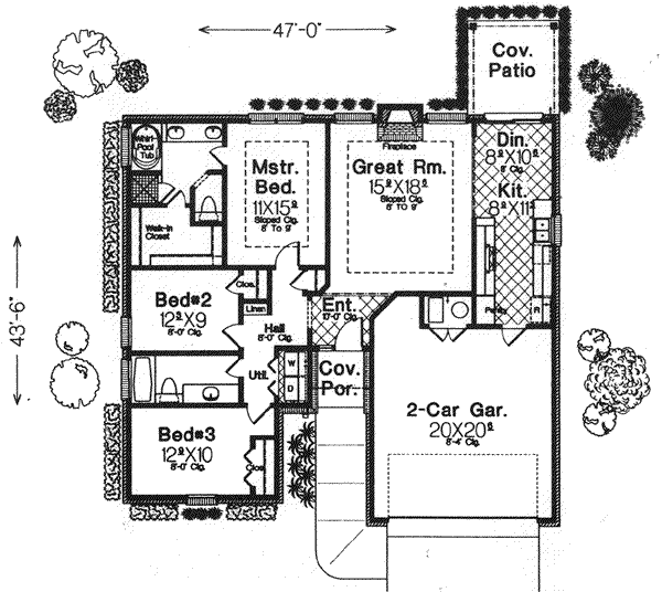 Traditional Floor Plan - Main Floor Plan #310-565