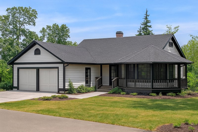 Traditional Style House Plan - 3 Beds 2 Baths 1932 Sq/Ft Plan #124-154 Exterior