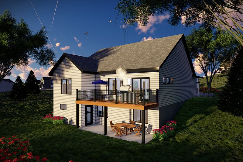 Home Plan - Exterior - Rear Elevation for Ranch House Plan #70-1514 - 3 bed, 3 bath
