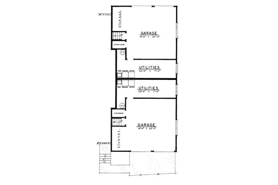 Floor Plan - Lower Floor House Plan #303-265 - 3 bed, 2 bath