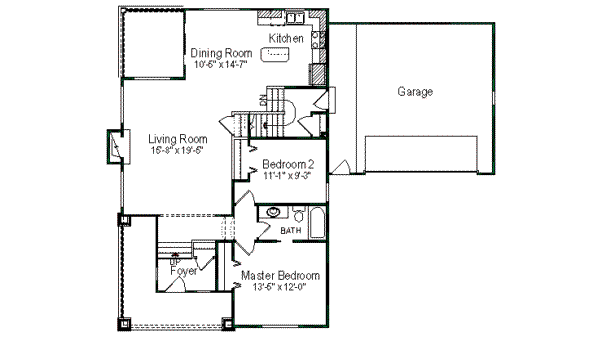 Cottage Floor Plan - Main Floor Plan #49-132