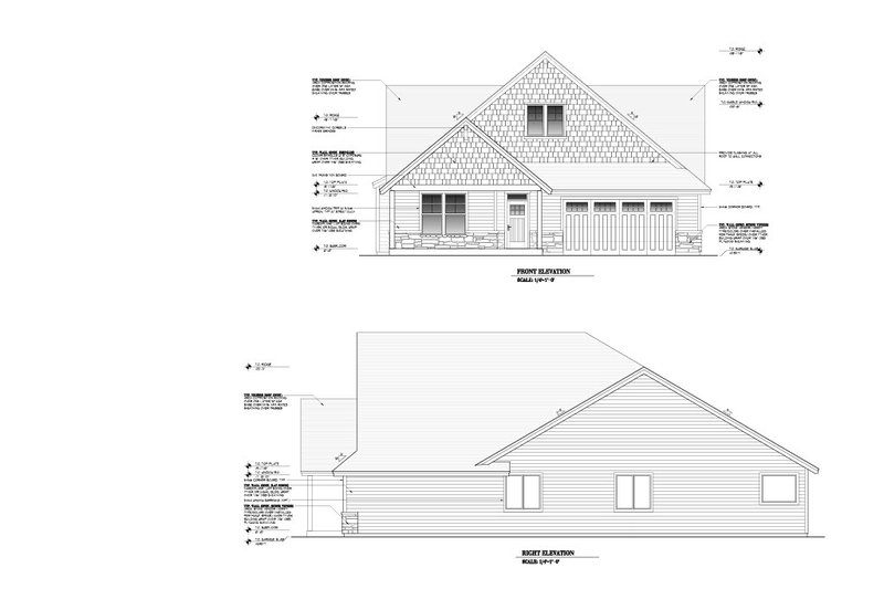 House Design - Exterior - Other Elevation for Craftsman House Plan #53-747 - 4 bed, 2 bath