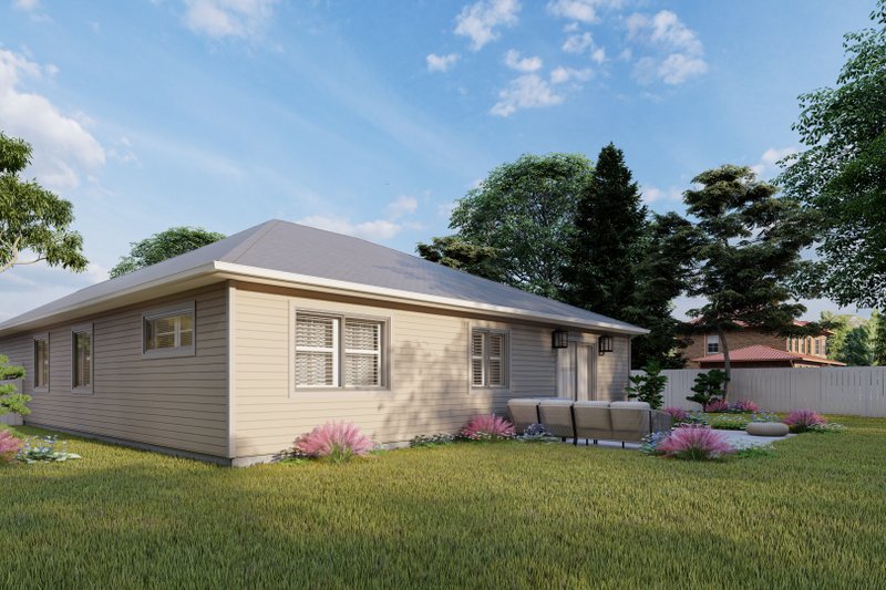 Dream House Plan - Exterior - Rear Elevation 1 for Traditional House Plan #1060-181 - 3 bed, 2 bath