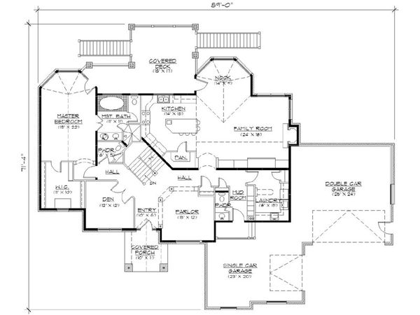 Home Plan - European Floor Plan - Main Floor Plan #5-399