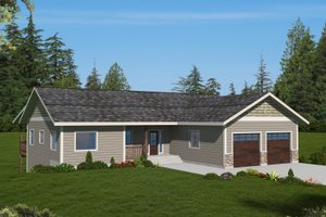 House Blueprint - Craftsman Exterior - Front Elevation Plan #117-1078