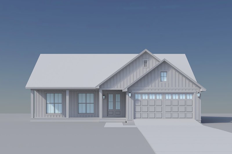 House Blueprint - Exterior - Front Elevation 10 for Farmhouse House Plan #430-428 - 3 bed, 2 bath