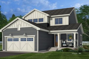 House Blueprint - Craftsman Exterior - Front Elevation Plan #51-1466