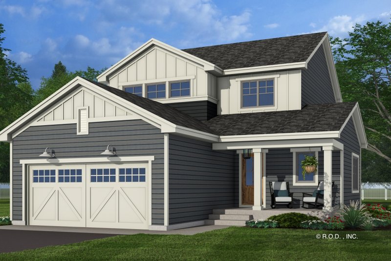 House Blueprint - Craftsman Exterior - Front Elevation Plan #51-1466