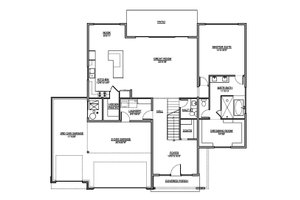 Floor Plan - Main Floor for Modern House Plan #1073-4 - 4 bed, 2.5 bath