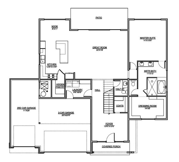 Home Plan - Modern Floor Plan - Main Floor Plan #1073-4