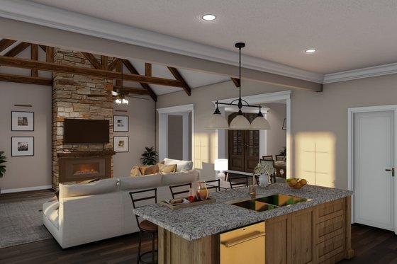 Interior - Kitchen for European House Plan #923-16 - 4 bed, 4 bath