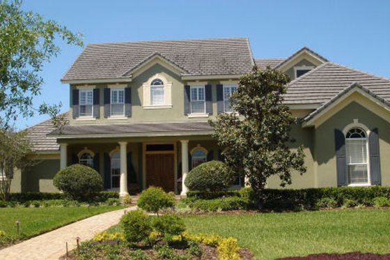 Exterior - Front Elevation for Traditional House Plan #135-198 - 5 bed, 5 bath