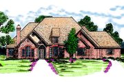 European Style House Plan - 4 Beds 2.5 Baths 2766 Sq/Ft Plan #52-117 