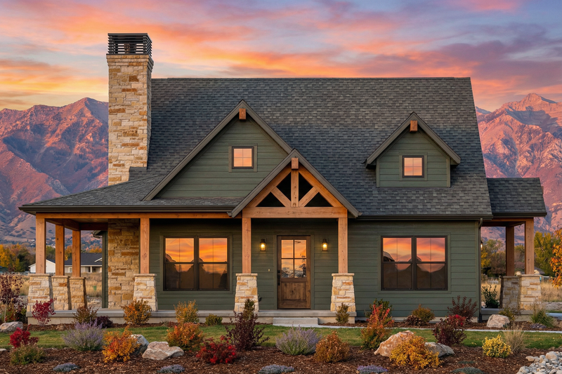 Dream House Plan - Craftsman Exterior - Front Elevation Plan #1096-154