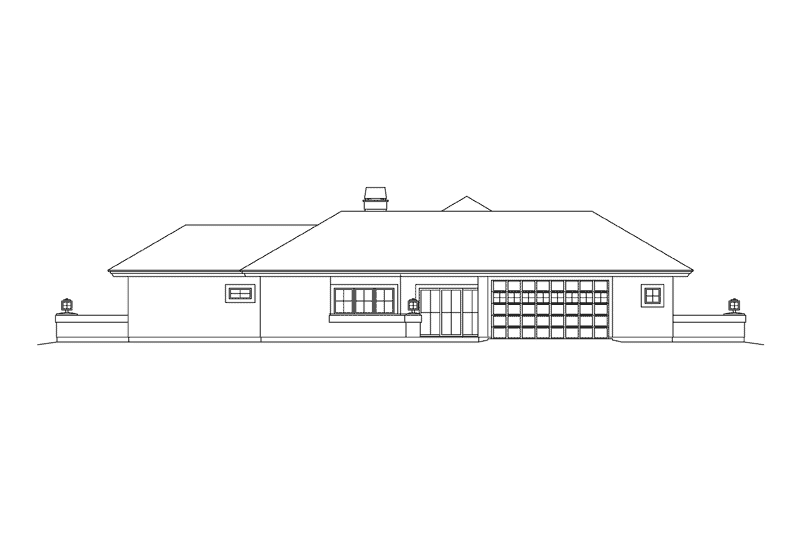 Dream House Plan - Exterior - Rear Elevation House Plan #57-602 - 3 bed, 2.5 bath