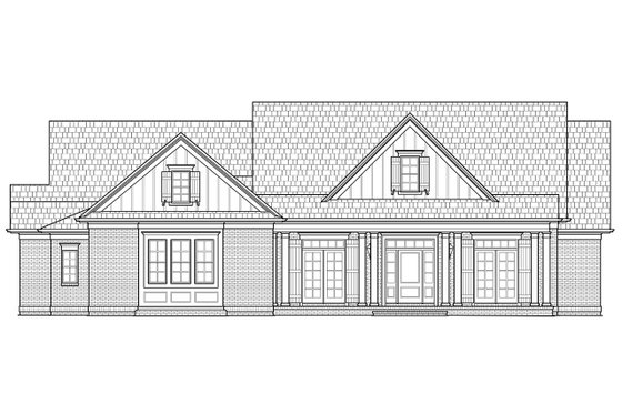 Exterior - Front Elevation 5 for Country House Plan #1054-28 - 4 bed, 4.5 bath