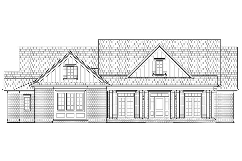 Home Plan - Exterior - Front Elevation 5 for Country House Plan #1054-28 - 4 bed, 4.5 bath