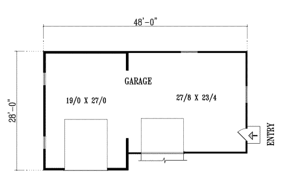 Floor Plan - Main Floor for Traditional House Plan #1-1146, 0 bath