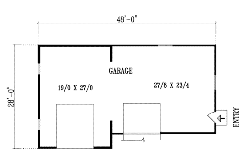 Architectural House Design - Floor Plan - Main Floor for Traditional House Plan #1-1146, 0 bath