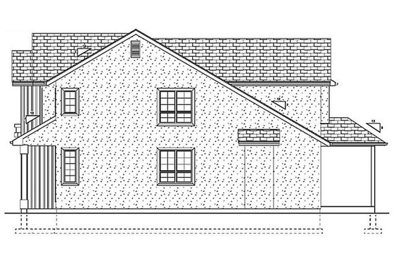 Exterior - Other Elevation for Farmhouse House Plan #126-213 - 3 bed, 2.5 bath