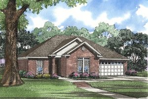 Exterior - Front Elevation 3 for Traditional House Plan #17-1046 - 3 bed, 2 bath
