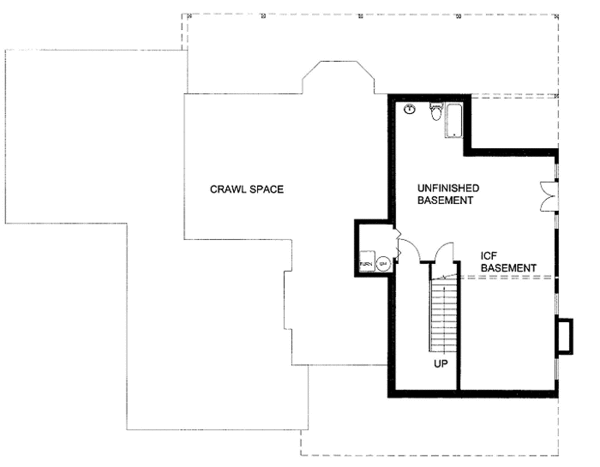 Home Plan - Bungalow Floor Plan - Lower Floor Plan #117-690