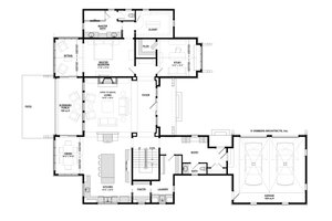 Floor Plan - Main Floor for Farmhouse House Plan #928-14 - 3 bed, 3.5 bath