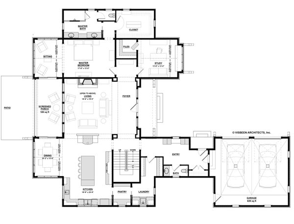 Home Plan - Farmhouse Floor Plan - Main Floor Plan #928-14