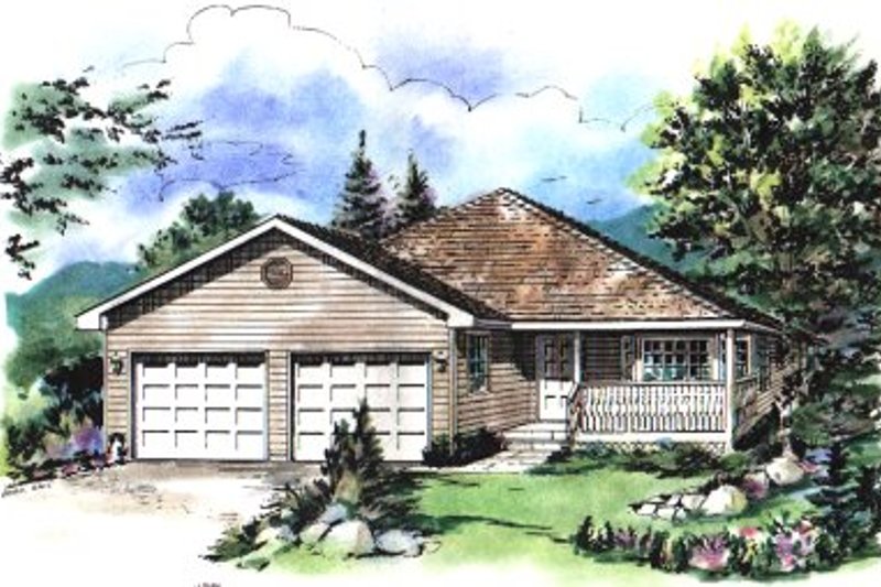 House Blueprint - Exterior - Front Elevation Plan #18-179