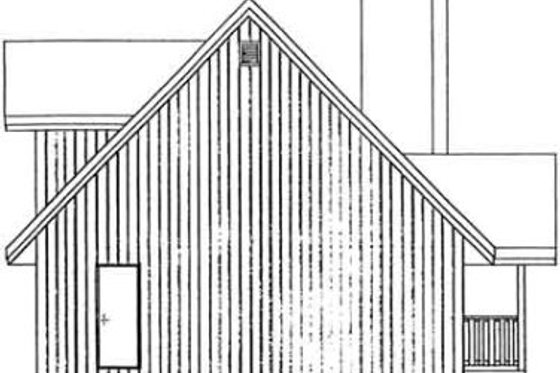 Exterior - Rear Elevation for Cabin House Plan #126-106 - 2 bed, 2 bath