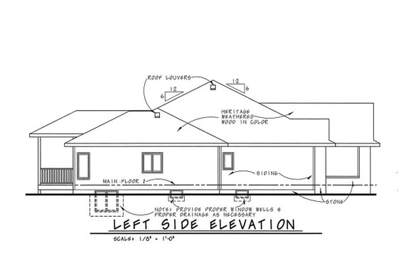 Exterior - Other Elevation for Traditional House Plan #20-2120 - 3 bed, 2.5 bath
