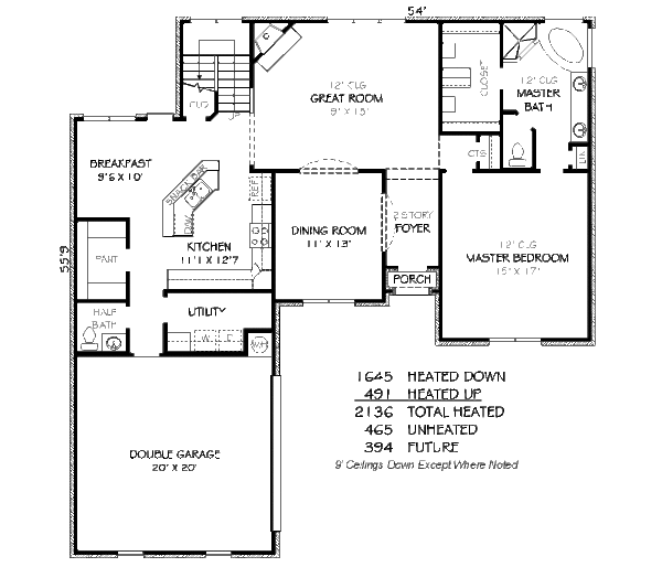 European Floor Plan - Main Floor Plan #424-109