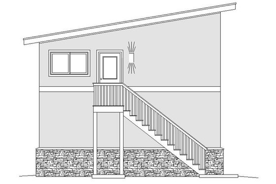 Exterior - Rear Elevation for Contemporary House Plan #932-246, 0 bath