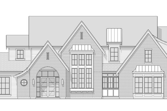 Exterior - Front Elevation 4 for European House Plan #1114-121 - 4 bed, 3 bath