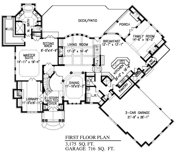 House Design - Traditional Floor Plan - Main Floor Plan #54-523