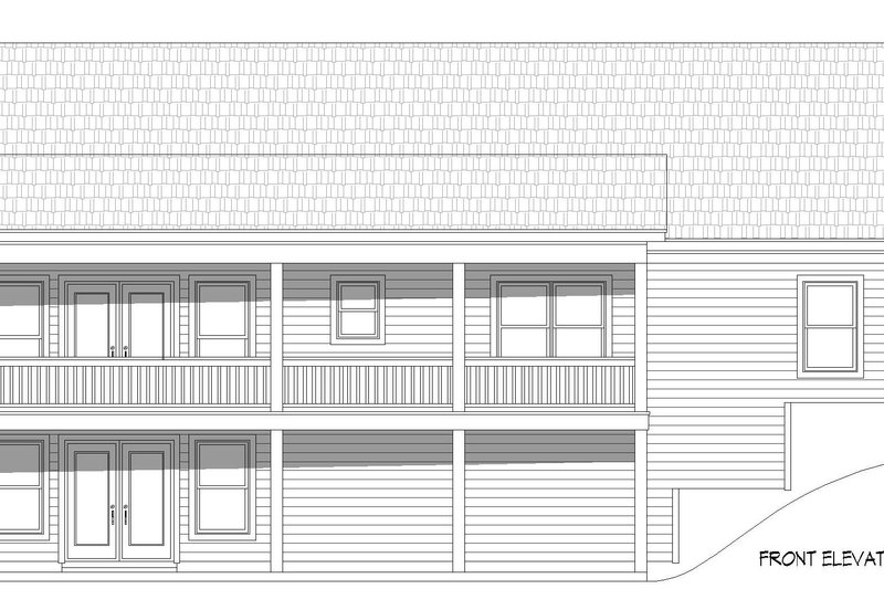 Architectural House Design - Exterior - Front Elevation 3 for Farmhouse House Plan #932-1107 - 2 bed, 3 bath