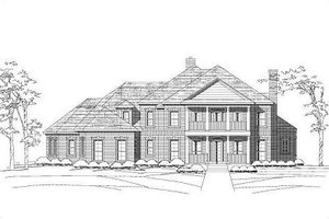 Colonial Exterior - Front Elevation Plan #411-806