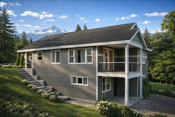 Exterior - Other Elevation for Cottage House Plan #124-1463 - 3 bed, 2 bath