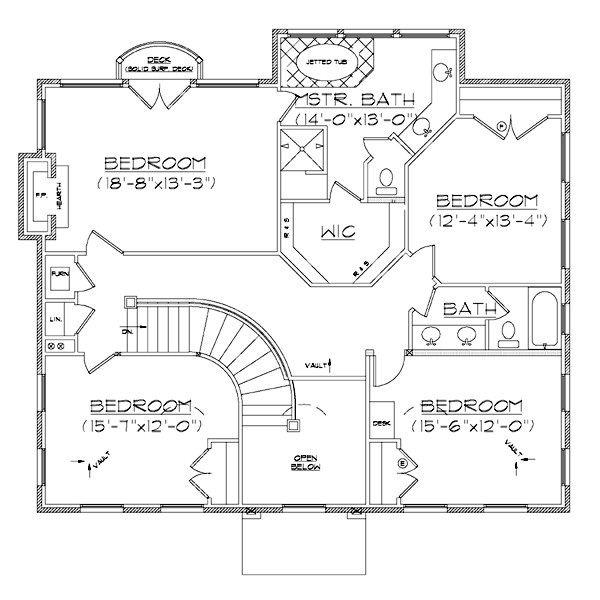 Dream House Plan - European Floor Plan - Upper Floor Plan #5-373