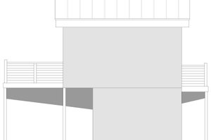Exterior - Rear Elevation for Contemporary House Plan #932-647, 1 bath