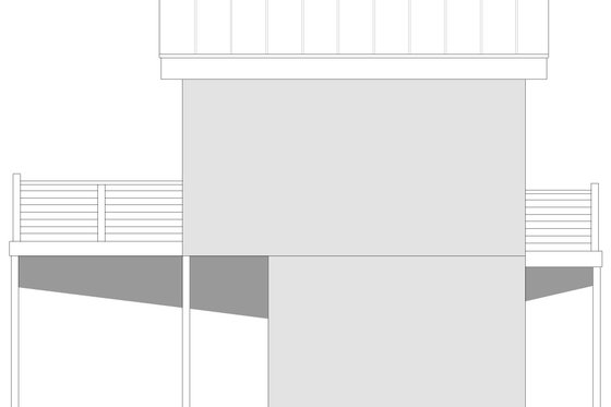 Exterior - Rear Elevation for Contemporary House Plan #932-647, 1 bath