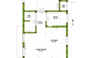 Traditional Style House Plan - 1 Beds 1 Baths 499 Sq/Ft Plan #1106-149 Exterior 