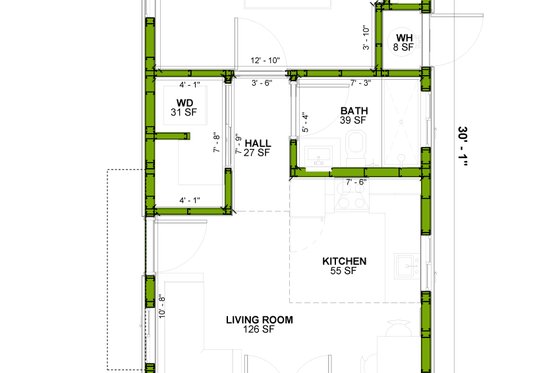 Exterior - Front Elevation 9 for Traditional House Plan #1106-149 - 1 bed, 1 bath